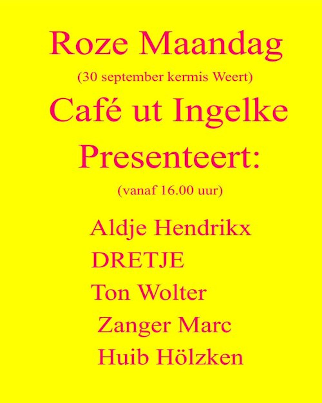 Café ut Ingelke presenteert!